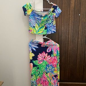 Lilly Pulitzer Colorful Floral Two-Piece set